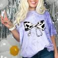 Cow Print Bow And Stethoscope Nurse RN Graduation Coquette Comfort Color Blast T-Shirt Amethyst