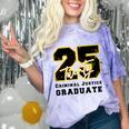 Criminal Justice Graduate Graduated Class Of 2025 Graduation Comfort Color Blast T-Shirt Amethyst