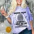 Criminal Justice School Degree Graduation Day Student Comfort Color Blast T-Shirt Amethyst