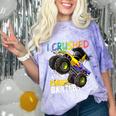 I Crushed Kindergarten Monster Truck Graduation Boys Small Comfort Color Blast T-Shirt Amethyst