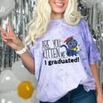 Cute Graduation Cat Masters High School T-Shirt For Men Women Kids Comfort Color Blast T-Shirt Amethyst