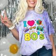 Dad I Love The 80's Retro 80s Nostalgia For Dad Comfort Color Blast T-Shirt Amethyst