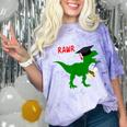Dinosaur Rawr Diploma Graduate Graduation Comfort Color Blast T-Shirt Amethyst