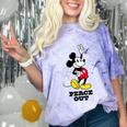 Disney Mickey Mouse Peace Out Totally Retro Graduation Comfort Color Blast T-Shirt Amethyst
