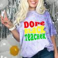 Dope Teacher African American Graduation History Month Comfort Color Blast T-Shirt Amethyst
