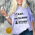 Eat Sleep Study For Bar Exam Lawyer Graduation Comfort Color Blast T-Shirt Amethyst