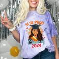 Educated Latina Graduation Day Grad Si Se Pudo Class Of 2024 Comfort Color Blast T-Shirt Amethyst