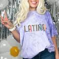 Educated Latina Proud Graduate Latinas Pride Graduation Comfort Color Blast T-Shirt Amethyst