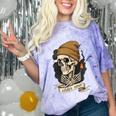 Elder Emo Skeleton Beanie Nostalgia Scene Aesthetic Comfort Color Blast T-Shirt Amethyst
