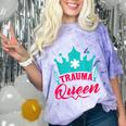 EMT Trauma Queen Paramedic Student T-Shirt Graduation Comfort Color Blast T-Shirt Amethyst