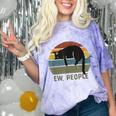 Ew People Cat Lazy Introvert Anti Social Comfort Color Blast T-Shirt Amethyst