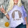 Ew People Introvert Cat Meow Cat Lover Men Women Kids Comfort Color Blast T-Shirt Amethyst
