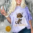 Ew People Moody Cat Sarcastic Introvert Artwork Comfort Color Blast T-Shirt Amethyst