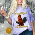 F-CAW-F I'm Reading Chicken Book Lover Introvert Meme Comfort Color Blast T-Shirt Amethyst