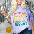 My Favorite Teacher Gave Me This School Graduation Student Comfort Color Blast T-Shirt Amethyst