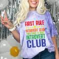 First Rule Of Introvert Club Is There Is No Introvert Club Comfort Color Blast T-Shirt Amethyst First Rule Of Introvert Club Is There Is No Introvert Club Comfort Color Blast T-Shirt Amethyst