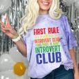 First Rule Of Introvert Club Is There Is No Introvert Club Raglan Baseball Tee Comfort Color Blast T-Shirt Amethyst First Rule Of Introvert Club Is There Is No Introvert Club Raglan Baseball Tee Comfort Color Blast T-Shirt Amethyst