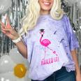 Flamingo Nailed It Graduation Flamingo Comfort Color Blast T-Shirt Amethyst