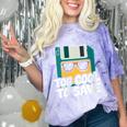 Floppy Disk Retro Tech Nostalgia Old School Computing Humor Comfort Color Blast T-Shirt Amethyst