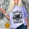 Fortean Social Club Bigfoot Mothman Alien Cryptid Introvert Comfort Color Blast T-Shirt Amethyst