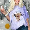 Frutiger Aero Cat Wearing Headphones Bubble 2000s Gen-Z Meme Comfort Color Blast T-Shirt Amethyst