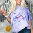 Frutiger Aero Y2K Chrome Dolphin Comfort Color Blast T-Shirt Amethyst