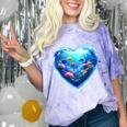 Frutiger Aero Y2K Heart Comfort Color Blast T-Shirt Amethyst