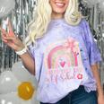 Fun Happy Last Day Of School Girl Student Graduation Rainbow Comfort Color Blast T-Shirt Amethyst