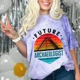 Future Archaeologist Pyramid Archaeology Student Graduation Comfort Color Blast T-Shirt Amethyst