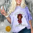 Future HBCU Grad Girl Wearing Graduation Gown Comfort Color Blast T-Shirt Amethyst