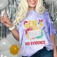 Gen X Lots Of Memories No Evidence Retro Nostalgia Humor Comfort Color Blast T-Shirt Amethyst