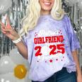 Girlfriend Of a 2025 Graduate Prom Graduation 25 VolleyBall Comfort Color Blast T-Shirt Amethyst
