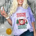 Give Me Coffee And Holiday Movies Introvert Christmas Comfort Color Blast T-Shirt Amethyst Give Me Coffee And Holiday Movies Introvert Christmas Comfort Color Blast T-Shirt Amethyst