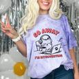 Go Away I´m Introverting Stay Home Socially Awkward Comfort Color Blast T-Shirt Amethyst
