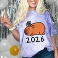Grad Class Of 2026 Capybara Graduation Graduated Kids Comfort Color Blast T-Shirt Amethyst