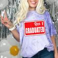 Graduate Class Of 2025 Senior Graduation End Of School Year Comfort Color Blast T-Shirt Amethyst