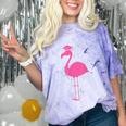Graduate Cute Pink Flamingo Graduation Comfort Color Blast T-Shirt Amethyst