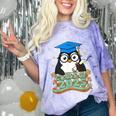 Graduate Penguin Class Of 2025 Kids Graduation Comfort Color Blast T-Shirt Amethyst
