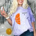 Graduate Senior Class 2022 Graduation Basketball Player Comfort Color Blast T-Shirt Amethyst