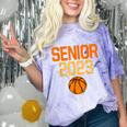 Graduate Senior Class 2023 Basketball Player Graduation Grad Comfort Color Blast T-Shirt Amethyst