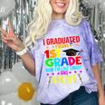 I Graduated From 1st Grade Graduation Matching Student Comfort Color Blast T-Shirt Amethyst