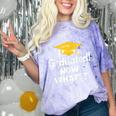 I Graduated Now What Congratulations Graduation Comfort Color Blast T-Shirt Amethyst