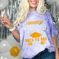I Graduated Can I Go Back To Bed Now Graduation College Comfort Color Blast T-Shirt Amethyst