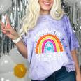 I Graduated Can I Go Back To Bed Now Graduation Hat Rainbow Comfort Color Blast T-Shirt Amethyst