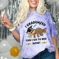I Graduated Can I Go Back To Bed Sloth Graduation Cap Comfort Color Blast T-Shirt Amethyst