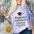 Graduation 2025 Degree Unlocked Adulting Still Loading Comfort Color Blast T-Shirt Amethyst
