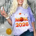 Graduation Basketball Retro Proud Mom Of A 2026 Graduate Comfort Color Blast T-Shirt Amethyst