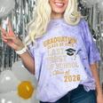 Graduation Class Of 2026 My Last First Day Of School Senior Comfort Color Blast T-Shirt Amethyst