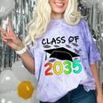 Graduation Class Of 2035 Hand Prints Space Pre-K -12th Grade Comfort Color Blast T-Shirt Amethyst