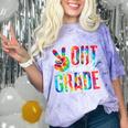 Graduation Peace Sign Out Eighth Grade Tie Dye Hippie Comfort Color Blast T-Shirt Amethyst